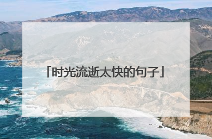 时光流逝太快的句子