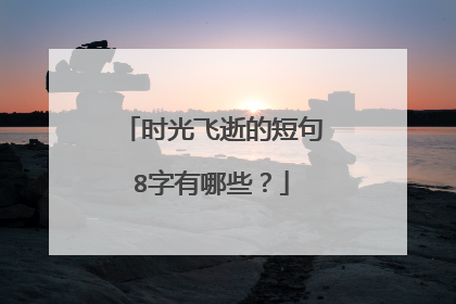 时光飞逝的短句8字有哪些?