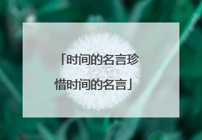 时间的名言珍惜时间的名言