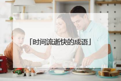 时间流逝快的成语