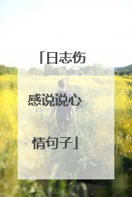 日志伤感说说心情句子