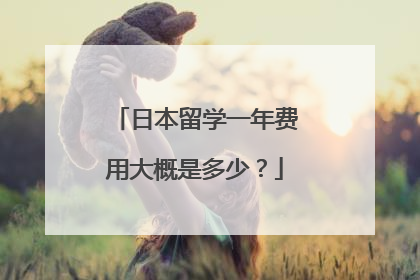 日本留学一年费用大概是多少?