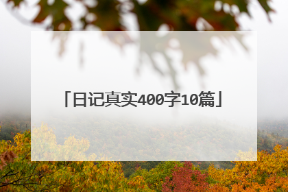 日记真实400字10篇