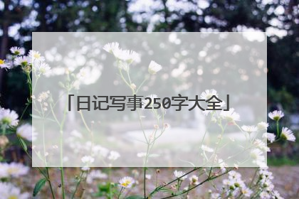 日记写事250字大全