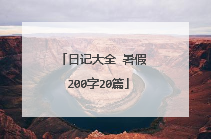 日记大全 暑假200字20篇