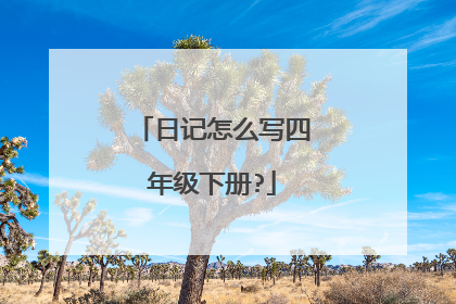 日记怎么写四年级下册?
