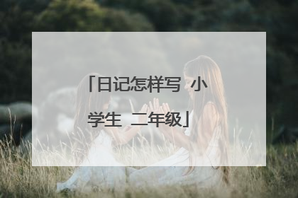 日记怎样写 小学生 二年级