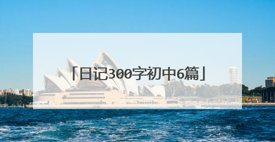 日记300字初中6篇