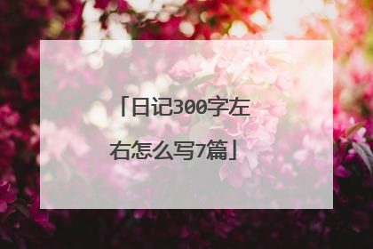 日记300字左右怎么写7篇