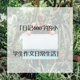 日记400字的小学生作文日常生活