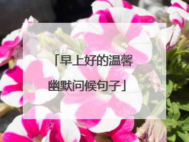 早上好的温馨幽默问候句子