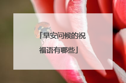 早安问候的祝福语有哪些