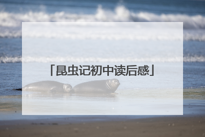 昆虫记初中读后感