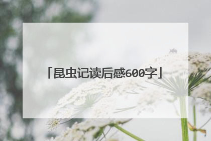 昆虫记读后感600字