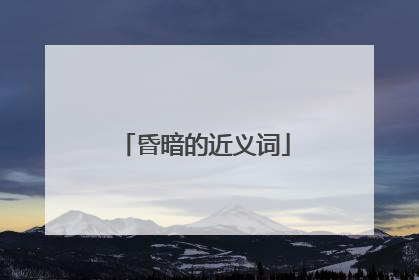 昏暗的近义词