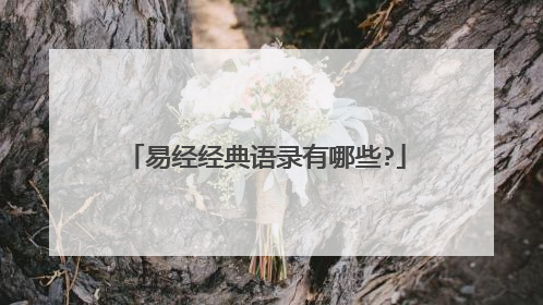 易经经典语录有哪些?