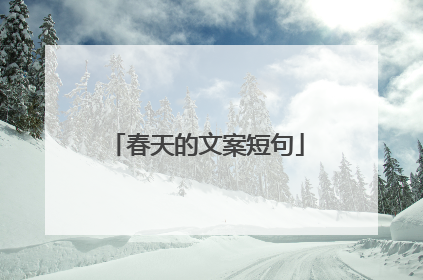 春天的文案短句