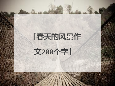 春天的风景作文200个字