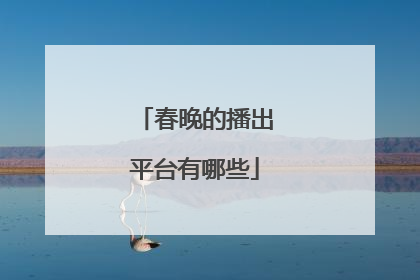 春晚的播出平台有哪些
