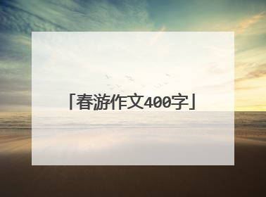 春游作文400字