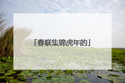 春联集锦虎年的