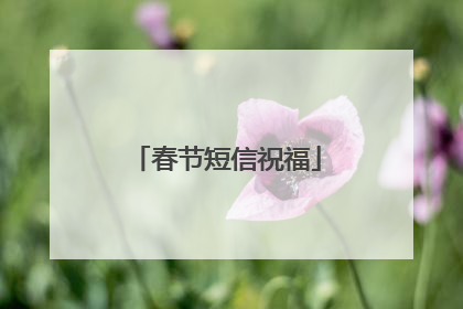 春节短信祝福