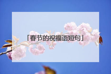 春节的祝福语短句