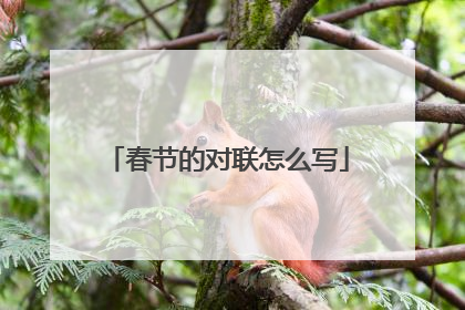 春节的对联怎么写