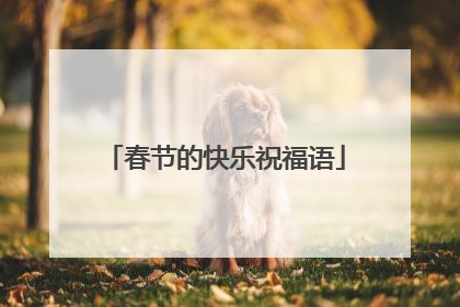 春节的快乐祝福语