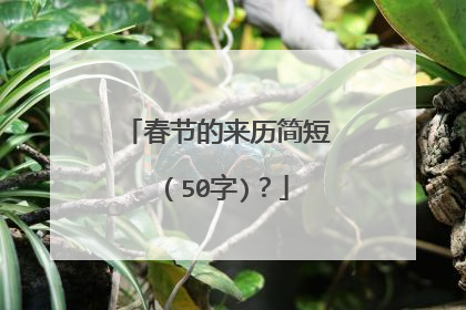 春节的来历简短（50字)？