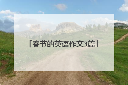 春节的英语作文3篇