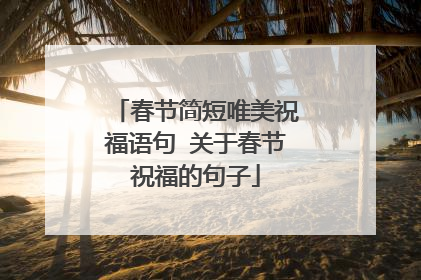 春节简短唯美祝福语句 关于春节祝福的句子