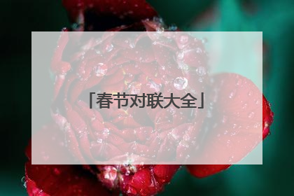 春节对联大全