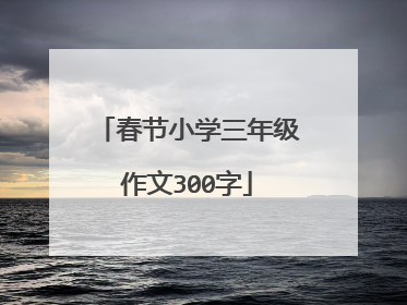 春节小学三年级作文300字