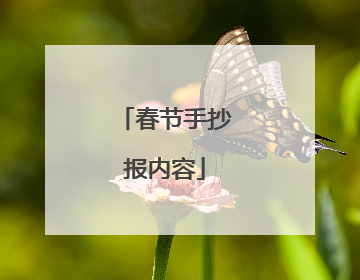 春节手抄报内容