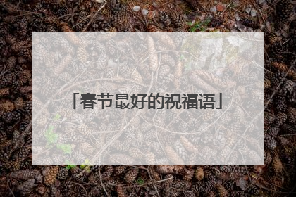 春节最好的祝福语