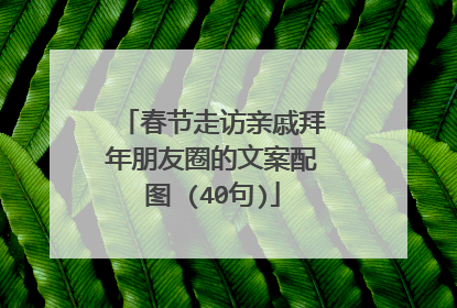 春节走访亲戚拜年朋友圈的文案配图 (40句)