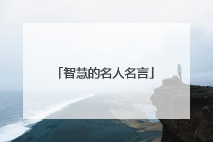 智慧的名人名言