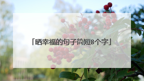 晒幸福的句子简短8个字