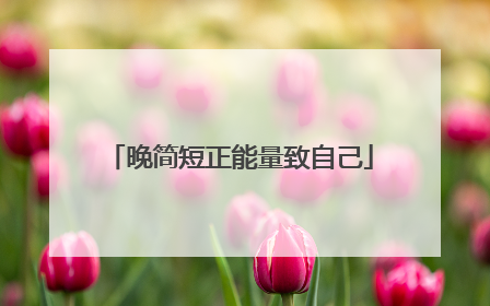 晚简短正能量致自己