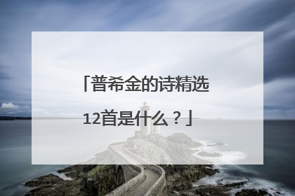 普希金的诗精选12首是什么?