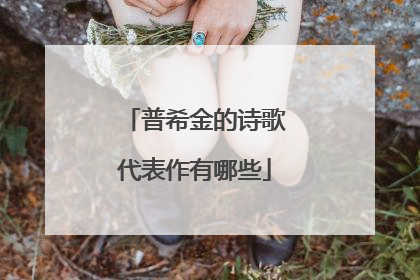 普希金的诗歌代表作有哪些