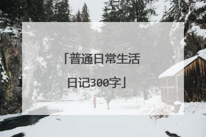 普通日常生活日记300字