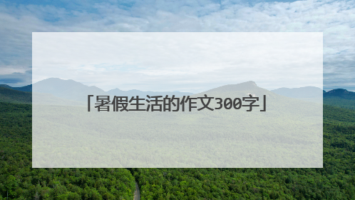 暑假生活的作文300字