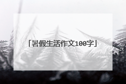 暑假生活作文100字