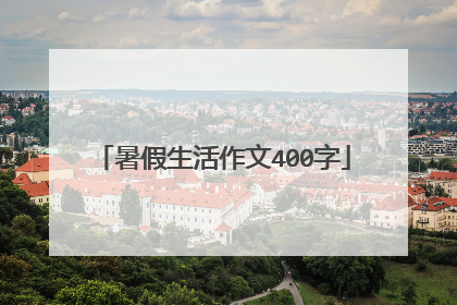 暑假生活作文400字