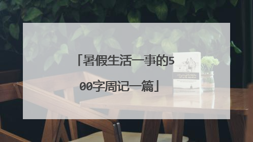 暑假生活一事的500字周记一篇