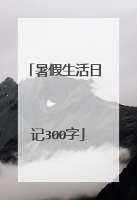 暑假生活日记300字