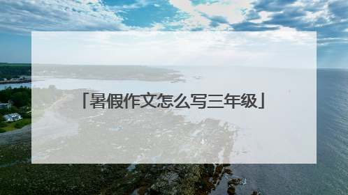 暑假作文怎么写三年级