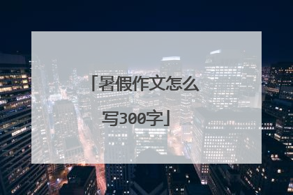 暑假作文怎么写300字